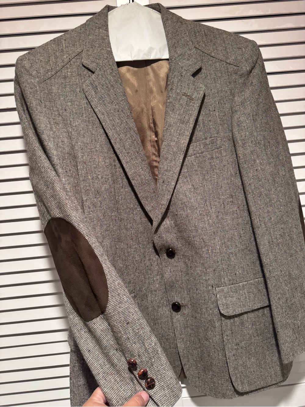 Men's brownies Tweed Blazer with Brown Elbow Patches